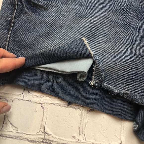 Free People distressed button fly denim cutoffs size 27 - Picture 2 of 6